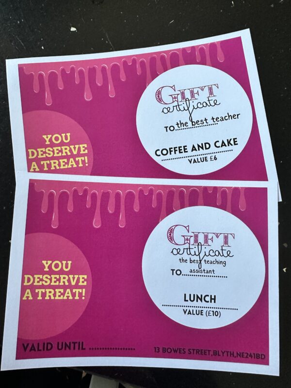 Gift certificate